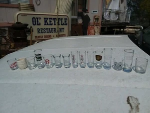 15 Collectible Shot Glasses Barware Distillery Advertising Sake Mancave Tequila - Picture 1 of 5