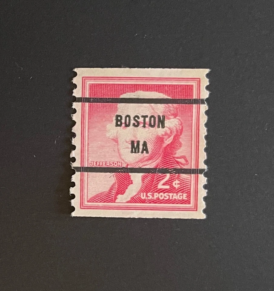 Boston, Mass. Type 81 Precancel - 2 cents Jefferson Coil - U.S. #1055 - MA - Image 1 of 1
