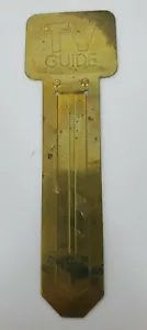 VINTAGE/RARE Brass/Brass Tone TV GUIDE Book Mark Circa 1980-90's - Picture 1 of 7