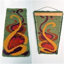 mid century modern WALL TAPESTRY 60s 70s vintage rya rug carpet