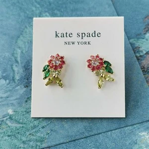 Kate Spade New Bloom Gold Multicolor Stud Earrings - Picture 1 of 3
