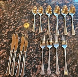 Edelstahl Flatwear Rogers Co Korea/Thailand, 14er Set, Gabeln, Löffel etc. - Bild 1 von 7