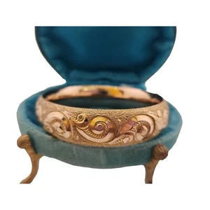 Antique Highly Detailed All Over Designed GF Bangle Bracelet Marked AAGCO 1/10 - Picture 1 of 8