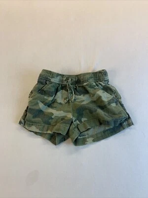 Green Camouflage draw string shorts sz 6-7 Girls Old Navy Elastic Waistband. - Image 1 of 4