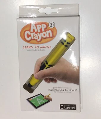 Dano App Crayon Stylus Iphone Ipad Touch Pencil Pen Yellow Drawing Kids Learning - Image 1 of 4