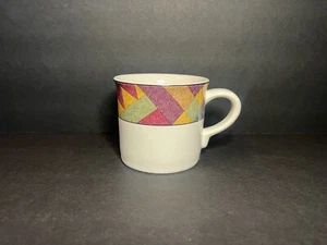 Vintage Studio Nova Palm Desert Y2216 Geometric Small Ceramic Coffee Mug Cup 3" - Picture 1 of 6