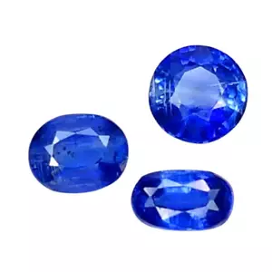 1.56CTS blue natural kyanite oval round cut 3pcs loose gemstones "see video" - Picture 1 of 3