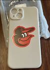 Iphone 14 Baltimore Orioles White Protective Case Red Black Graphic on Back