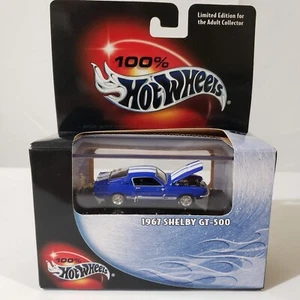 100% Hotwheels 1967 Shelby Cobra GT-500 NIB Black Box Blue - Picture 1 of 11