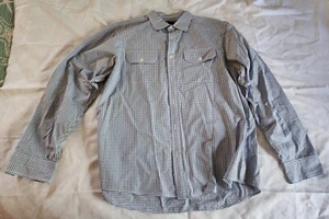 Michael Kors Shirt Mens XL Blue White Plaid Oxford Button Up Classic - Picture 1 of 4