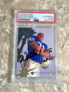 Walter Jones signed Seattle Seahawks 1997 Upper Deck RC #30 PSA/DNA Authentic - Picture 1 of 2