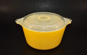 Vintage Pyrex #473 Kasserolle Backform MIT DECKEL Sonnenblume/Gänseblümchen gelb 1 Menge - Bild 1 von 9