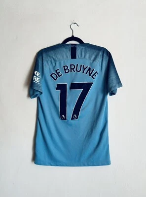 Manchester City Home Football Shirt Jersey 2018-2019 Nike Kevin De Bruyne 17 S - Photo 1/4