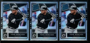 LOT OF (3) YOAN MONCADA 2017 DONRUSS OPTIC #31 RATED ROOKIE HOLO SILVER FC6515 - Picture 1 of 1