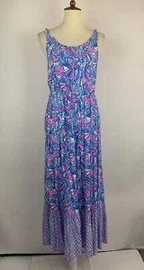 Lilly Pulitzer Maxi Dress Girls XL Blue Pink 20th Anniversary Collection - Picture 1 of 15