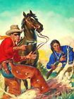 85478 COWBOY INDIAN HORSE CHAPS GUN MASK Wall Print Poster AU
