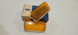 1970 NOS FORD MUSTANG COUGAR PARKING LIGHT LENSES PAIR MACH 1 FOMOCO  - Picture 1 of 10