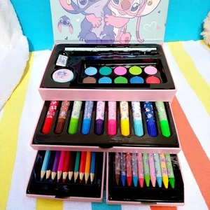 Lilo & Stitch Kids Art Set Box – 3 Layer Drawing Kit with Paints, Crayons, More| - Picture 1 of 11