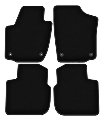Tapis de sol en velours noir pour Skoda Rapid année 2013-2019 set 4 pièces - Photo 1/4