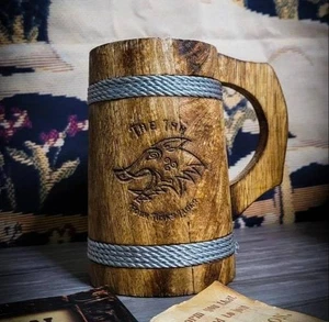 Trunk of Requirements Harry Potter Association Hogshead Four Tusk Lager Wood Mug - Picture 1 of 3