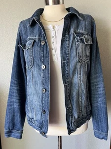 Chaqueta vaquera de mezclilla azul desgastada talla XL de ROCK & REPUBLIC para mujer - Imagen 1 de 11