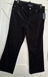 NWT Tommy Hilfiger Woman 12 Soft Corduroy Pants Black New With Tags - Picture 1 of 8