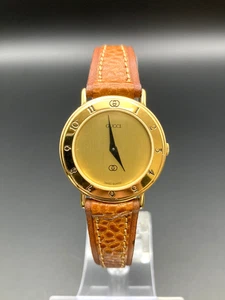 [N Neuwertig] Gucci 3000L Damen Vintage Uhr Gold Zifferblatt Quarz Japan - Bild 1 von 16