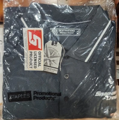 Camisa polo Snap-On Tools XLarge para hombre negra gris nueva con etiquetas Foto 1 de 4