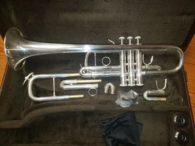 Bach Stradivarius C180SL239 25A Silver C-Trumpet W/ Extra Bb Slides! Gorgeous! - Image 1 of 4