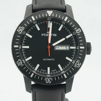 Fortis B-42 Automatic Men's Watch 40Mm Steel Vintage Top 647.18.158 Black F038 - Image 1 of 4