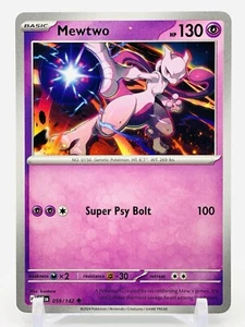 MEWTWO 059/142 Corona Estelar Pokemon Juego de Cartas Coleccionables Escarlata y Violeta SUPER LIMPIO - Imagen 1 de 2
