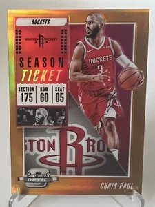 2018–19 Panini Contenders Optic Season Ticket Chris Paul Orange Prizm #42/49 SP - Bild 1 von 3