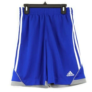 Adidas Youth Core Active Shorts, Small (8), White / Dark Royal Blue - Picture 1 of 3