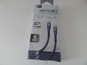 Case Logic Universal USB-C to USB-C Charge & Sync Cable 6 Feet Blue New - Picture 1 of 5