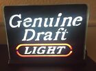Vintage Miller Genuine Draft MGD Light Beer Bar Counter Light Up Sign 7.25”X9.5”