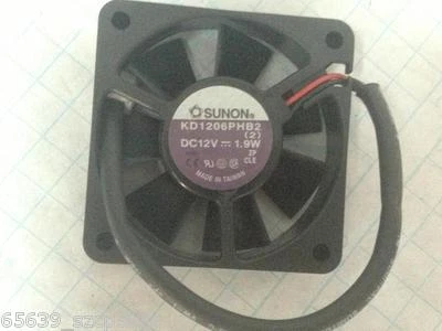 Original SUNON KD1206PHB2  60*60*15mm 12V 1.9W 2Wire Silence axial  Cooling fan - Image 1 of 3
