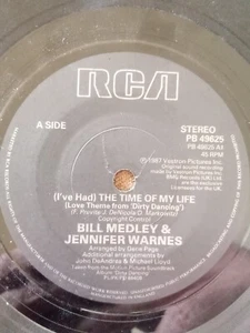 BILL MEDLEY JENNIFER WARNES THE TIME OF MY LIFE OG UK 1987 RCA 7" 45 PB 49625 - Picture 1 of 1