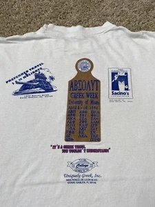 Vintage 90s 1994 University of miami hurricanes Greek Week t shirt distressed - Picture 1 of 7