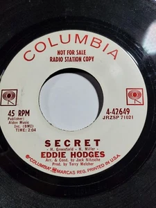 Eddie Hodges -Seein' Is Believing /Secret 7" Promo 45 Single 1962 VG+ F139 - Imagen 1 de 1