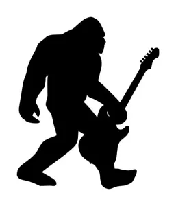 Bigfoot Electric Guitar Decal #1 4.25"x5" Choose Color - Picture 1 of 2