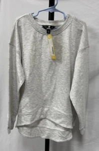 Stitch Fix Runway Relaxed Hi Low Care Neck - Light Grey- Girls Size M 8-10 - Picture 1 of 4