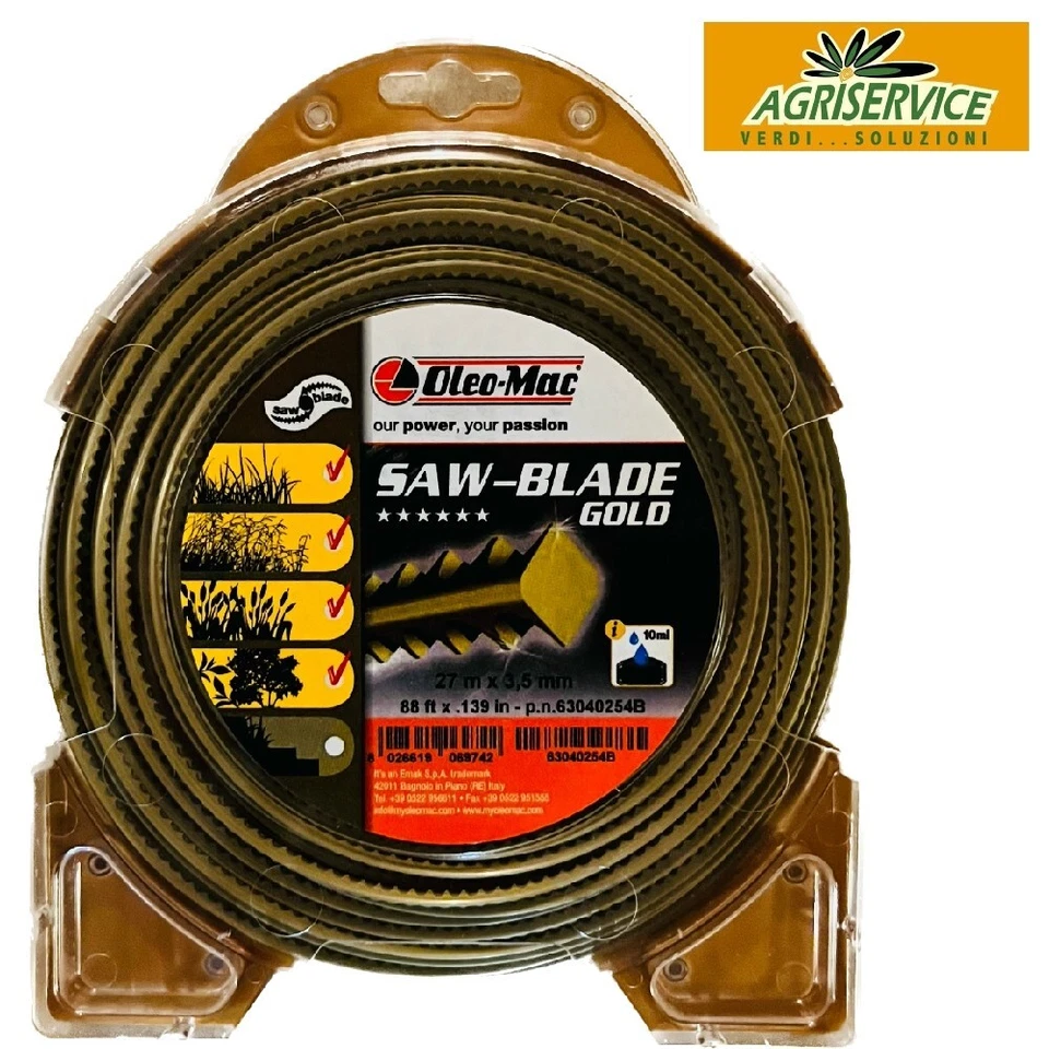 Filo decespugliatore Oleo-Mac SAW-BLADE GOLD 27 m x 3,5 mm sezione dentata EFCO