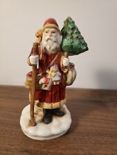 Vintage Figurine St. Nicholas 1890 With Gift 1985 Enesco The Santa Clause Shoppe