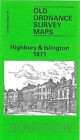 OLD ORDNANCE SURVEY MAP OF HIGHBURY & ISLINGTON 1871 NEW