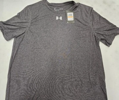 Under Armour Mens Locker Tee 2.0 Short Sleeves CHARCOAL GRAY 1305775 090 $25 SM - Image 1 of 2