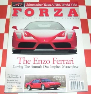 NOVEMBER 2002 FORZA MAGAZINE NO. 41 DRIVING MR. ENZO - Picture 1 of 1