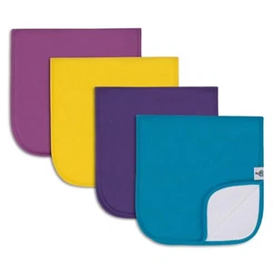 4-Pack Cotton Burp Cloths | Soft and Absorbent | Baby Infant Boys and Girls |... - Picture 1 of 7
