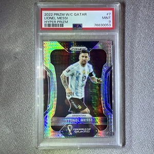 2022 LIONEL MESSI World Cup Qatar Hyper Prizm PSA 9 Rare - Picture 1 of 1