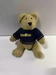 Vtg Eden OshKosh B'Gosh Jointed Teddy Bear Blue Sweater Jumper Plush Stuffed Toy - Picture 1 of 3