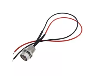 Indicador de señal LED de 5 mm con cable 6-12 VDC resistencia incorporada - amarillo - paquete de 5 - Imagen 1 de 1